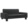 Sofá para niños de cuero sintético negro 70x45x30 cm de , Mobiliario para bebés y niños pequeños - Ref: Foro24-3196274, Preci...