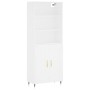 Aparador alto madera contrachapada blanco 69,5x34x180 cm de , Aparadores - Ref: Foro24-3189933, Precio: 135,05 €, Descuento: %