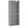 Aparador alto madera de ingeniería gris Sonoma 69,5x32,5x180 cm de , Aparadores - Ref: Foro24-3189571, Precio: 112,64 €, Desc...