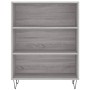 Aparador alto madera de ingeniería gris Sonoma 69,5x32,5x180 cm de , Aparadores - Ref: Foro24-3189571, Precio: 112,64 €, Desc...