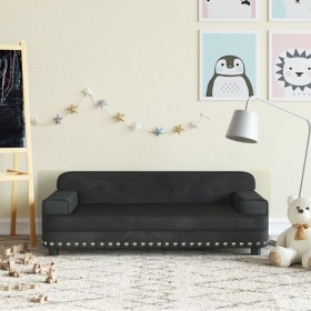 Sofá para niños de terciopelo negro 90x53x30 cm de , Mobiliario para bebés y niños pequeños - Ref: Foro24-3196283, Precio: 11...