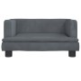 Sofá para niños de terciopelo gris oscuro 60x40x30 cm de , Mobiliario para bebés y niños pequeños - Ref: Foro24-3196319, Prec...