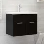 Black engineered wood cabinet with sink by vidaXL, bathroom vanities - Ref: Foro24-3070821, Price: 140,01 €, Discount: %