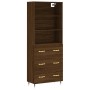 Aparador alto madera contrachapada marrón roble 69,5x34x180 cm de , Aparadores - Ref: Foro24-3189364, Precio: 166,69 €, Descu...
