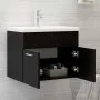 Black engineered wood cabinet with sink by vidaXL, bathroom vanities - Ref: Foro24-3070821, Price: 140,01 €, Discount: %