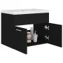 Black engineered wood cabinet with sink by vidaXL, bathroom vanities - Ref: Foro24-3070821, Price: 140,01 €, Discount: %