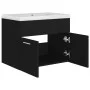 Black engineered wood cabinet with sink by vidaXL, bathroom vanities - Ref: Foro24-3070821, Price: 140,01 €, Discount: %
