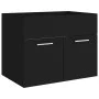 Black engineered wood cabinet with sink by vidaXL, bathroom vanities - Ref: Foro24-3070821, Price: 140,01 €, Discount: %