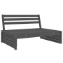 Mesa y taburetes altos jardín 6 pzas madera maciza de pino gris de , Conjuntos de jardín - Ref: Foro24-3186643, Precio: 726,0...