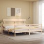 Estructura de cama con cabecero madera maciza 200x200 cm de vidaXL, Camas y somieres - Ref: Foro24-3195111, Precio: 142,03 €,...