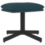 Sillón de relax con reposapiés terciopelo azul de , Sillones - Ref: Foro24-3097494, Precio: 139,57 €, Descuento: %