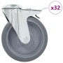 Ruedas giratorias con agujero pasador 32 unidades 125 mm de , Manipulación de materiales - Ref: Foro24-277880, Precio: 231,79...