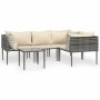 Set de muebles de jardín 5 pzas y cojines ratán sintético gris de , Conjuntos de jardín - Ref: Foro24-3186683, Precio: 273,36...