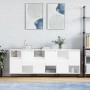 Aparadores 3 uds madera contrachapada blanco brillo de , Aparadores - Ref: Foro24-3190151, Precio: 182,40 €, Descuento: %