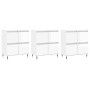 Aparadores 3 uds madera contrachapada blanco brillo de , Aparadores - Ref: Foro24-3190191, Precio: 214,68 €, Descuento: %