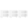 Aparadores 3 uds madera contrachapada blanco brillo de , Aparadores - Ref: Foro24-3190191, Precio: 214,68 €, Descuento: %