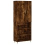 Aparador alto madera contrachapada roble ahumado 69,5x34x180 cm de , Aparadores - Ref: Foro24-3196056, Precio: 128,83 €, Desc...