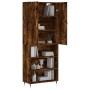 Aparador alto madera contrachapada roble ahumado 69,5x34x180 cm de , Aparadores - Ref: Foro24-3196056, Precio: 128,83 €, Desc...
