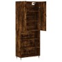 Aparador alto madera contrachapada roble ahumado 69,5x34x180 cm de , Aparadores - Ref: Foro24-3196056, Precio: 128,83 €, Desc...