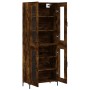 Aparador alto madera contrachapada roble ahumado 69,5x34x180 cm de , Aparadores - Ref: Foro24-3198278, Precio: 166,15 €, Desc...