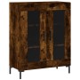 Aparador alto madera contrachapada roble ahumado 69,5x34x180 cm de , Aparadores - Ref: Foro24-3198278, Precio: 166,15 €, Desc...