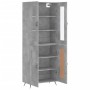 Aparador alto madera contrachapada gris hormigón 69,5x34x180 cm de , Aparadores - Ref: Foro24-3198317, Precio: 169,17 €, Desc...