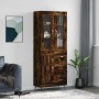 Aparador alto madera contrachapada roble ahumado 69,5x34x180 cm de , Aparadores - Ref: Foro24-3198638, Precio: 159,04 €, Desc...