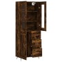 Aparador alto madera contrachapada roble ahumado 69,5x34x180 cm de , Aparadores - Ref: Foro24-3198638, Precio: 159,04 €, Desc...