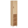 Aparador de madera contrachapada roble Sonoma 34,5x34x180 cm de , Aparadores - Ref: Foro24-3198956, Precio: 91,89 €, Descuent...