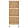 Aparador de madera contrachapada roble Sonoma 34,5x34x180 cm de , Aparadores - Ref: Foro24-3198956, Precio: 91,89 €, Descuent...