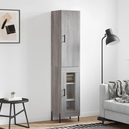 Aparador alto madera contrachapada gris Sonoma 34,5x34x180 cm de , Aparadores - Ref: Foro24-3199055, Precio: 107,53 €, Descue...
