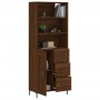 Aparador alto madera contrachapada marrón roble 69,5x34x180 cm de , Aparadores - Ref: Foro24-3190028, Precio: 153,21 €, Descu...
