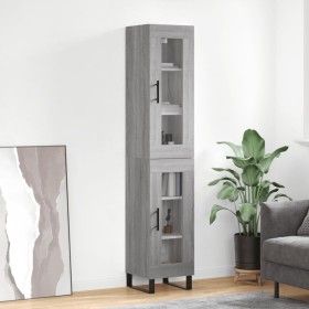 Aparador alto madera contrachapada gris Sonoma 34,5x34x180 cm de , Aparadores - Ref: Foro24-3199455, Precio: 111,08 €, Descue...