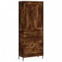 Aparador alto madera contrachapada roble ahumado 69,5x34x180 cm de , Aparadores - Ref: Foro24-3199758, Precio: 173,85 €, Desc...