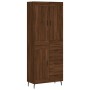 Aparador alto madera contrachapada marrón roble 69,5x34x180 cm de , Aparadores - Ref: Foro24-3200024, Precio: 189,50 €, Descu...