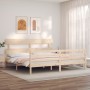 Estructura de cama con cabecero madera maciza 200x200 cm de vidaXL, Camas y somieres - Ref: Foro24-3195111, Precio: 142,03 €,...