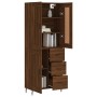 Aparador alto madera contrachapada marrón roble 69,5x34x180 cm de , Aparadores - Ref: Foro24-3200024, Precio: 189,50 €, Descu...