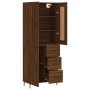 Aparador alto madera contrachapada marrón roble 69,5x34x180 cm de , Aparadores - Ref: Foro24-3200024, Precio: 189,50 €, Descu...