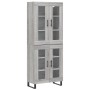 Aparador alto madera contrachapada gris sonoma 69,5x34x180 cm de , Aparadores - Ref: Foro24-3198303, Precio: 161,78 €, Descue...