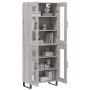 Aparador alto madera contrachapada gris sonoma 69,5x34x180 cm de , Aparadores - Ref: Foro24-3198303, Precio: 161,78 €, Descue...