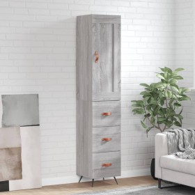 Aparador alto madera contrachapada gris Sonoma 34,5x34x180 cm de , Aparadores - Ref: Foro24-3200175, Precio: 112,14 €, Descue...