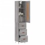 Aparador alto madera contrachapada gris Sonoma 34,5x34x180 cm de , Aparadores - Ref: Foro24-3200175, Precio: 112,14 €, Descue...