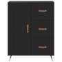 Aparador alto madera contrachapada negro 69,5x34x180 cm de , Aparadores - Ref: Foro24-3189990, Precio: 166,71 €, Descuento: %