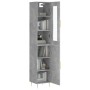 Aparador de madera contrachapada gris hormigón 34,5x34x180 cm de , Aparadores - Ref: Foro24-3199165, Precio: 93,91 €, Descuen...