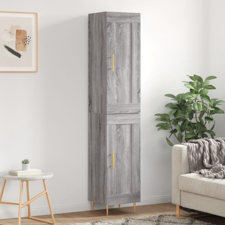 Aparador alto madera contrachapada gris Sonoma 34,5x34x180 cm de , Aparadores - Ref: Foro24-3200447, Precio: 103,83 €, Descue...