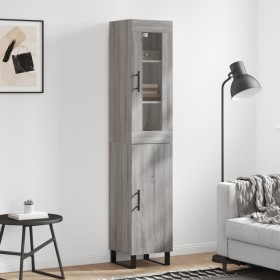 Aparador alto madera contrachapada gris Sonoma 34,5x34x180 cm de , Aparadores - Ref: Foro24-3199199, Precio: 125,26 €, Descue...