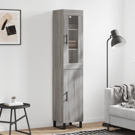 Aparador alto madera contrachapada gris Sonoma 34,5x34x180 cm de , Aparadores - Ref: Foro24-3199199, Precio: 125,26 €, Descue...