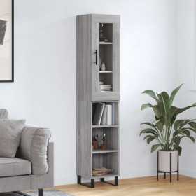 Aparador alto madera contrachapada gris Sonoma 34,5x34x180 cm de , Aparadores - Ref: Foro24-3199391, Precio: 98,53 €, Descuen...