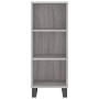 Aparador alto madera contrachapada gris Sonoma 34,5x34x180 cm de , Aparadores - Ref: Foro24-3199391, Precio: 98,53 €, Descuen...