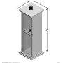 FMD Mesita decorativa con puerta gris 88,5 cm de , Mesas auxiliares - Ref: Foro24-447419, Precio: 85,28 €, Descuento: %